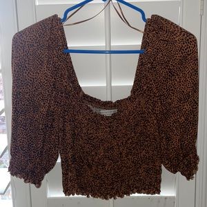Leopard Blouse from Urban Outfitters